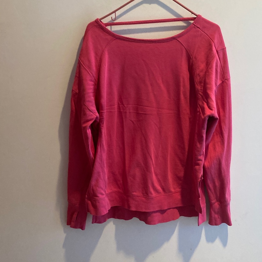 Sweaty Betty Vibrant Raspberry Crewneck Sweatshirt medium oversized